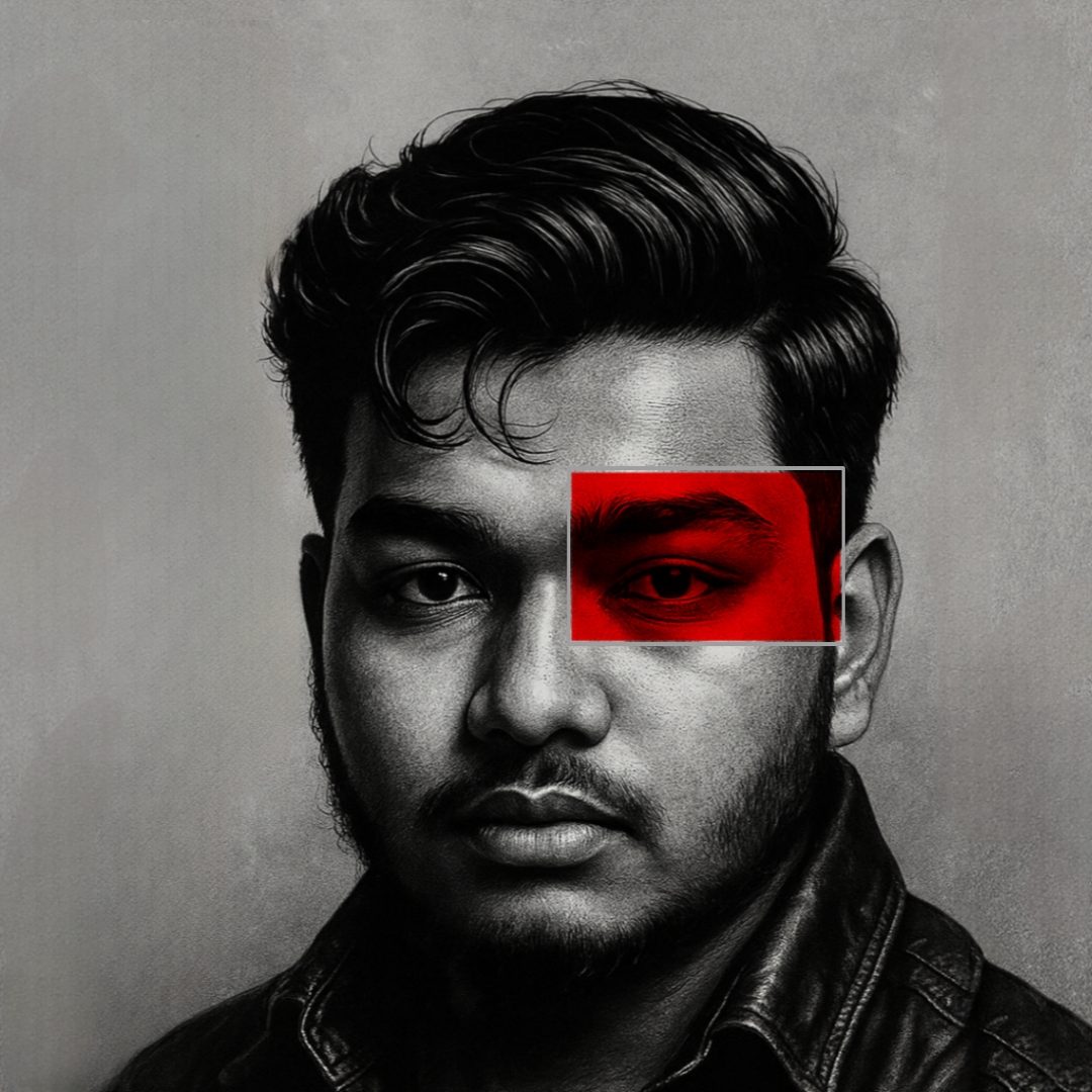 Cinematic low-light portrait